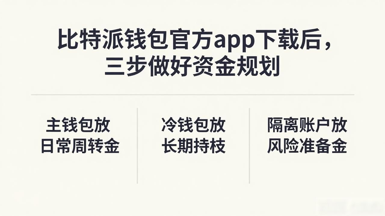 比特派钱包官方app下载后，三步做好资金规划