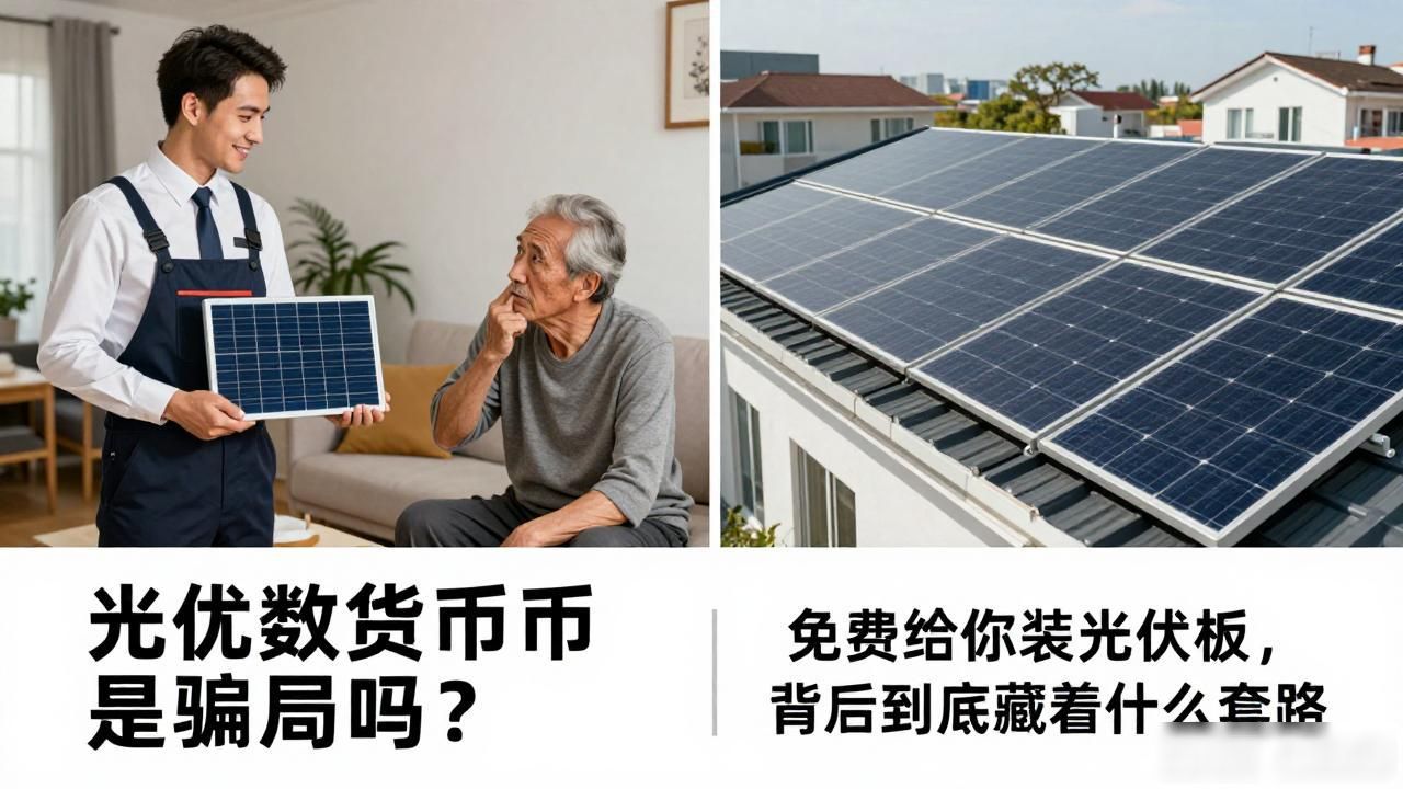 光伏数字货币是骗局吗？免费给你装光伏板，背后到底藏着什么套路