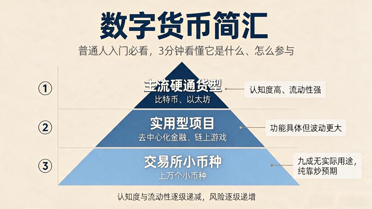 数字货币简汇：普通人入门必看，3分钟看懂它是什么、怎么参与