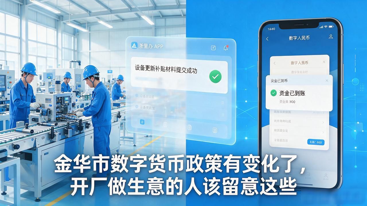 金华市数字货币政策有变化了，开厂做生意的人该留意这些