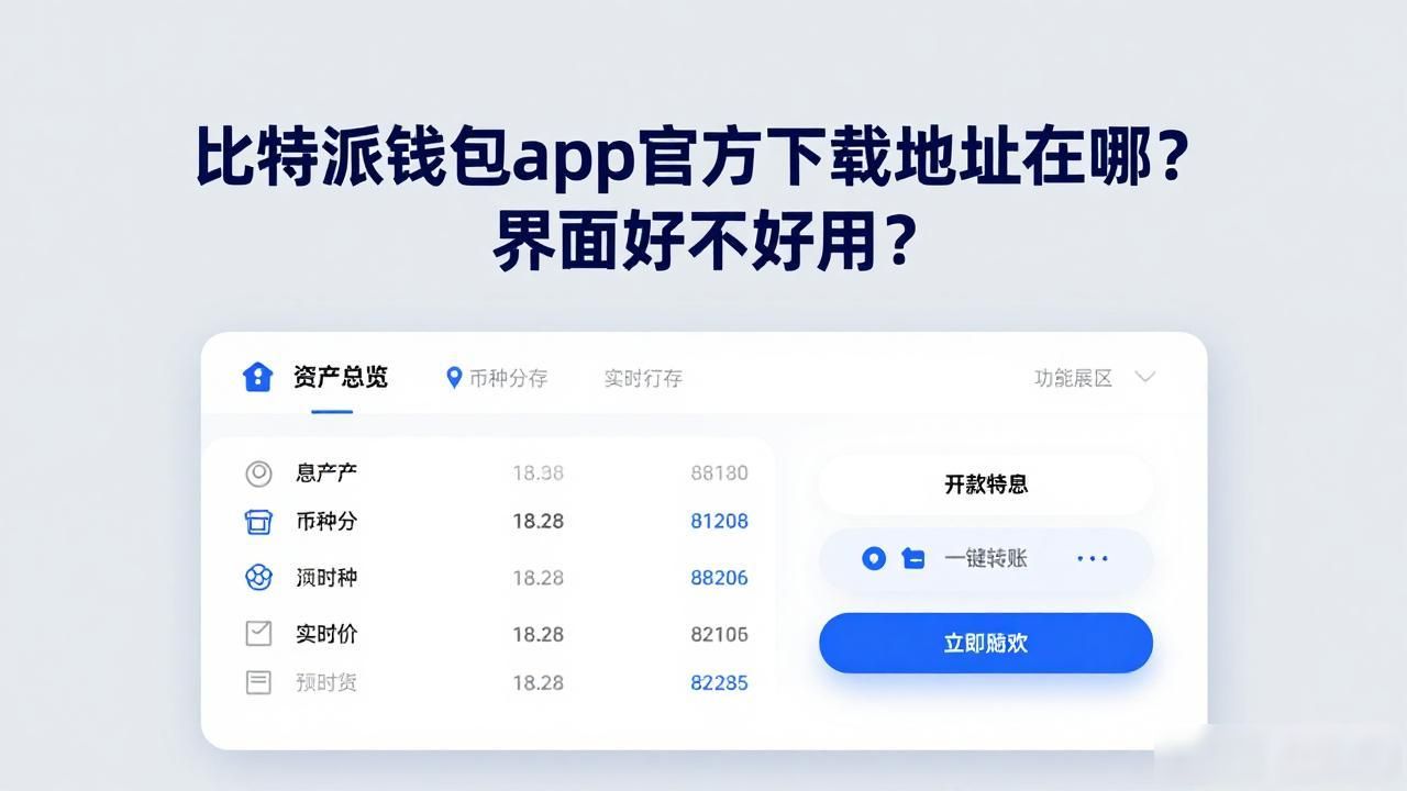比特派钱包app官方下载地址在哪？界面好不好用？