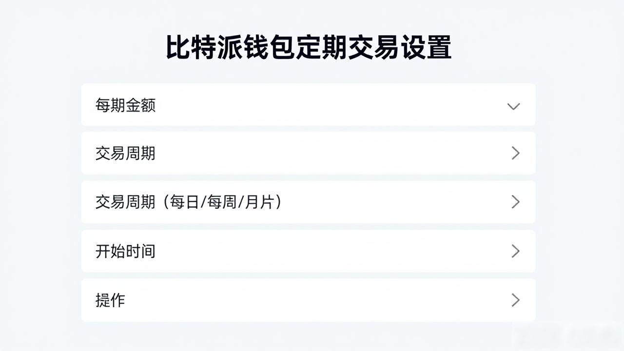 比特派钱包定期交易怎么设置？中文版详细教程