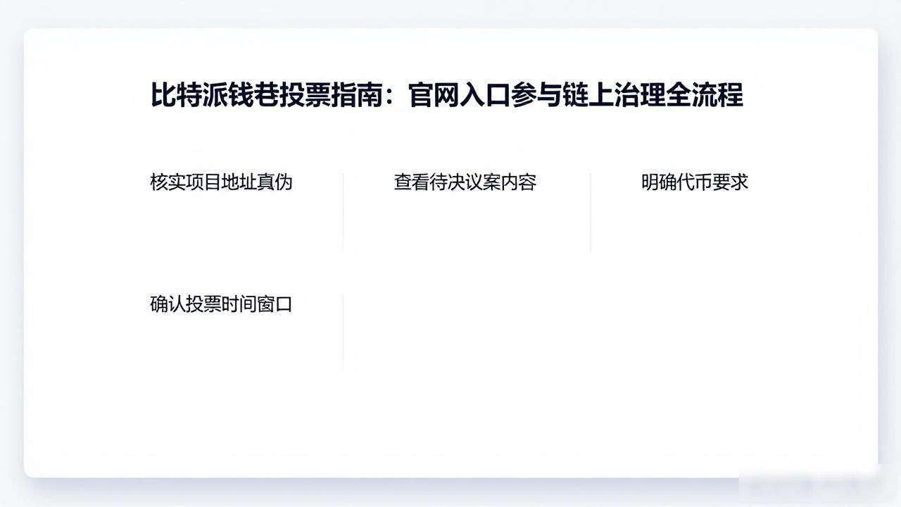 比特派钱包投票指南：官网入口参与链上治理全流程