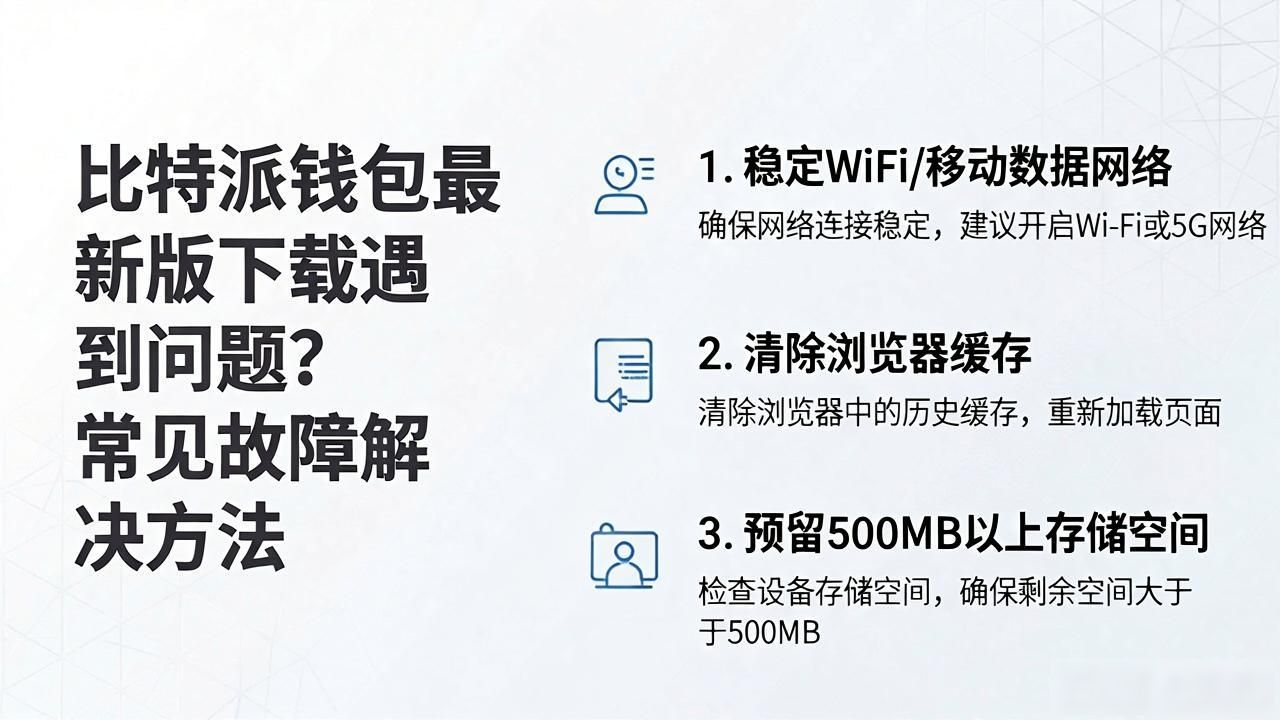 比特派钱包最新版下载遇到问题？常见故障解决方法