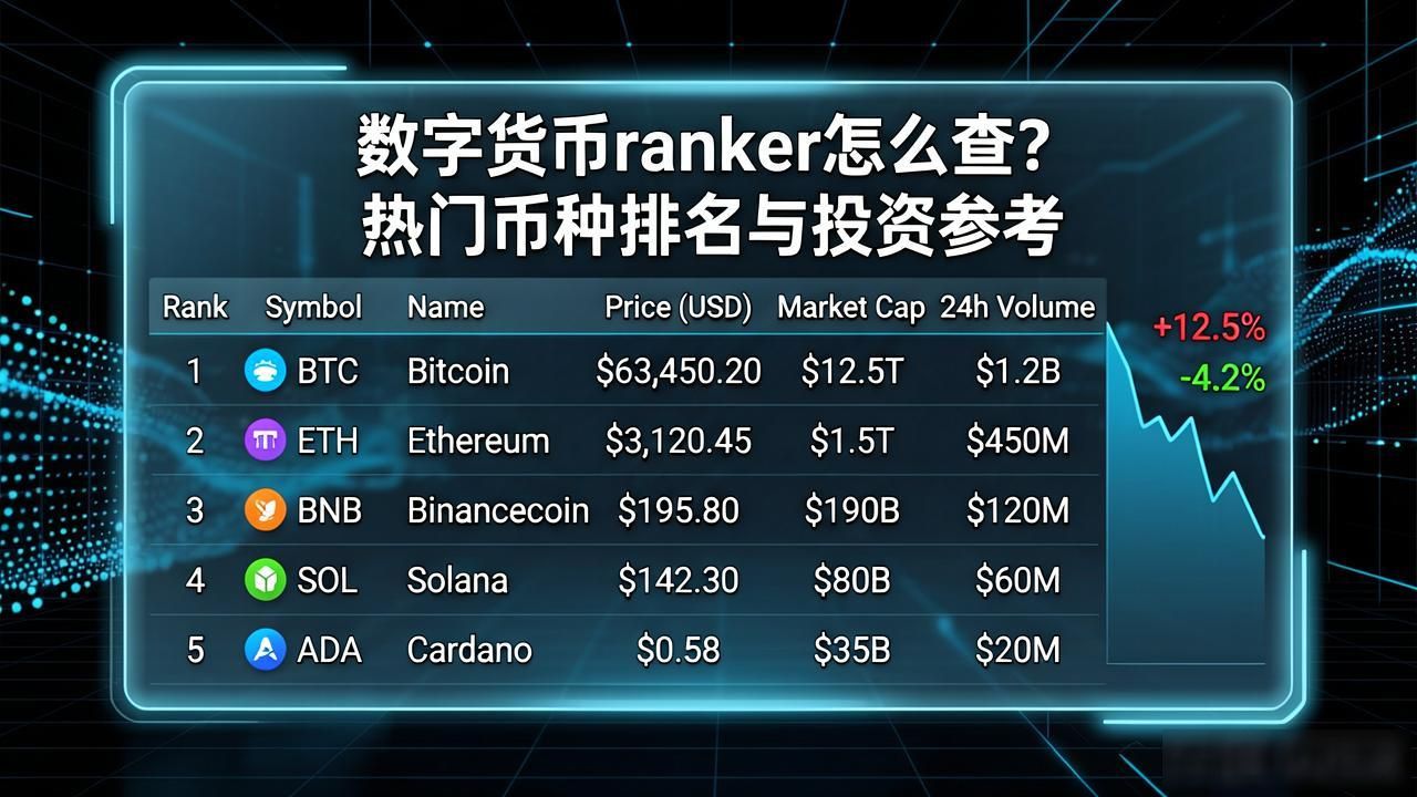 数字货币ranker怎么查？热门币种排名与投资参考