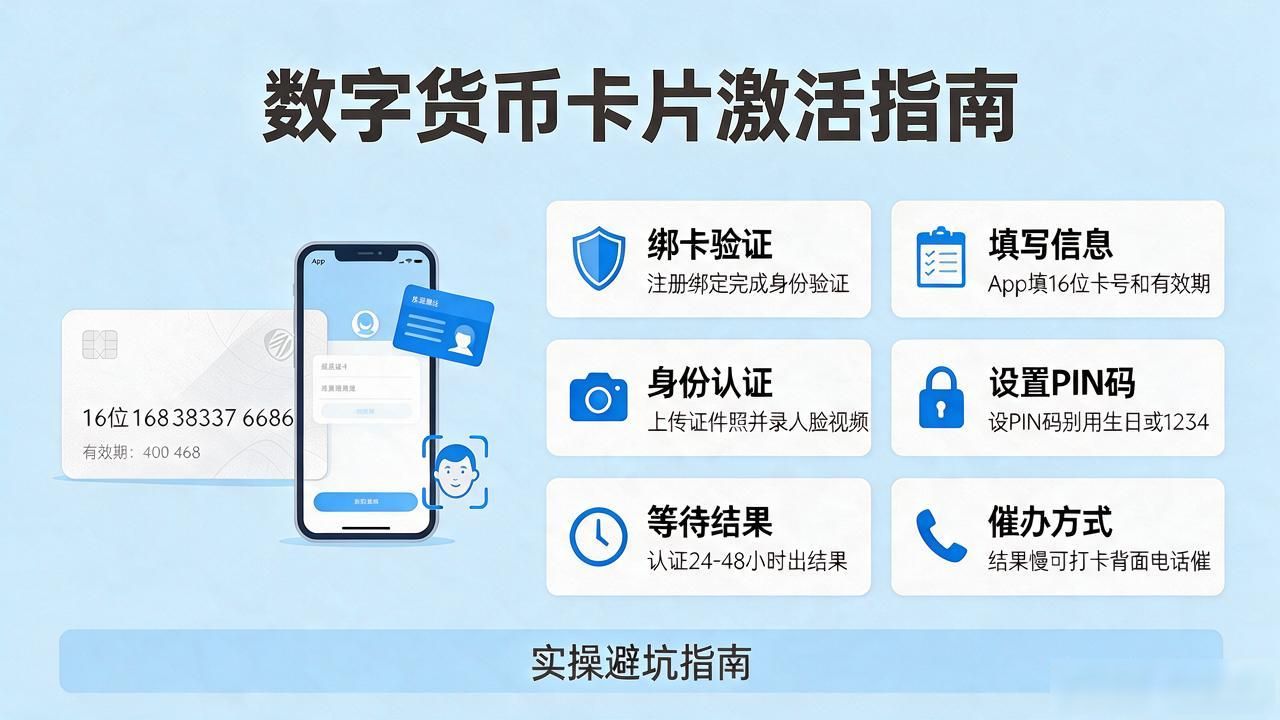 刚拿到数字货币卡片不知道怎么激活？从绑卡到首刷避坑实操指南