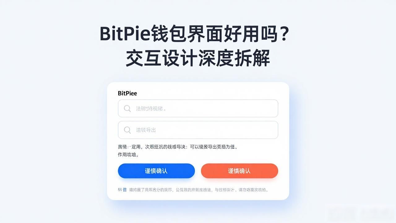 BitPie钱包界面好用吗？交互设计深度拆解