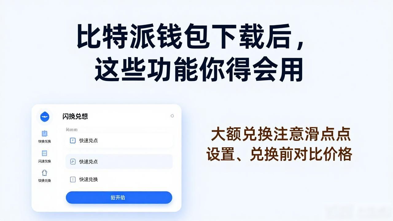 比特派钱包下载后，这些功能你得会用